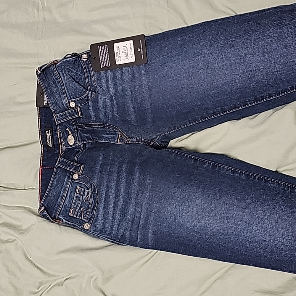 TRUE RELIGION JENNIE MID RISE CURVY SKINNY JEANS